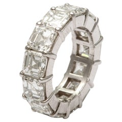 Superb Asscher Cut Diamond Wedding Band, 12.30 CTS