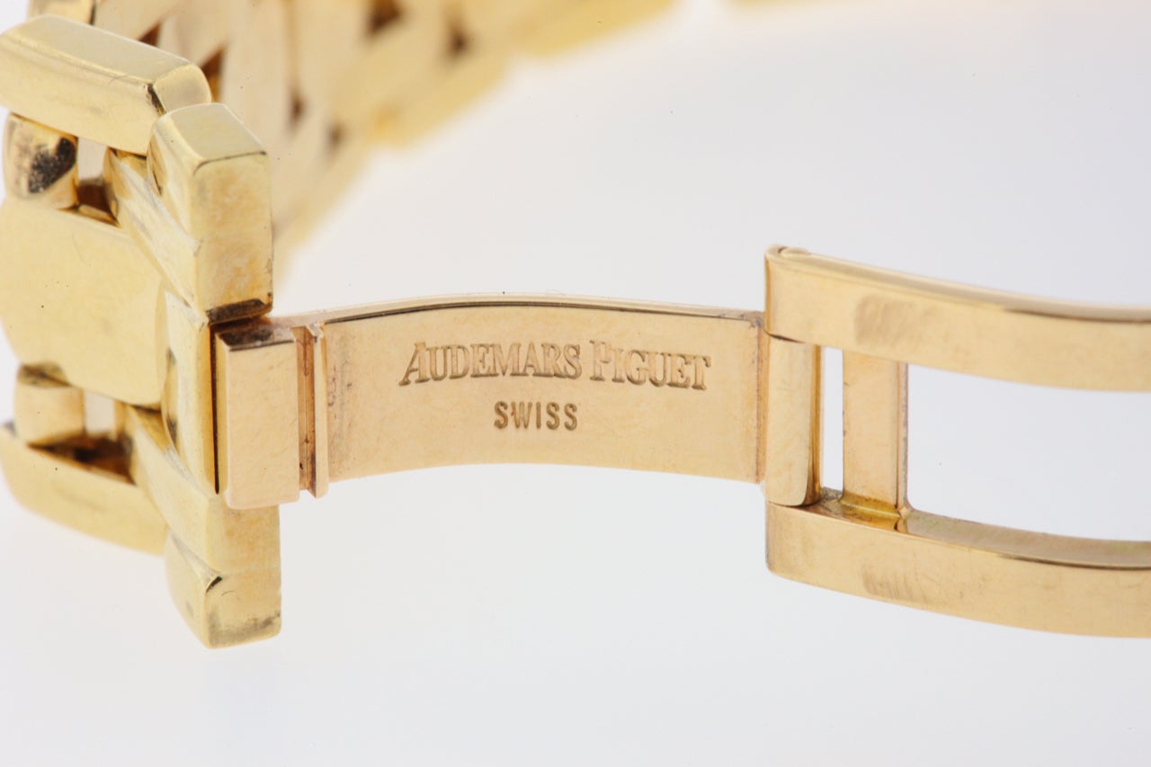 Audemars Piguet Lady's Yellow Gold and Diamond Promesse Bracelet Watch 2