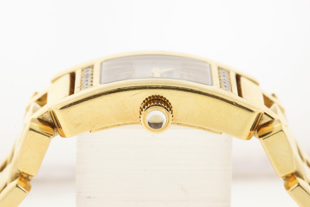 Audemars Piguet Lady's Yellow Gold and Diamond Promesse Bracelet Watch 4