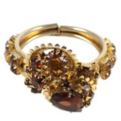 Multi "Topaz" Stone Clamp Bracelet 7