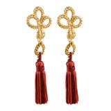 Yves Saint Laurent Gold Tassel Shoulder Dusters