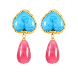 Chanel Gripoix Poured Glass Ear Clips