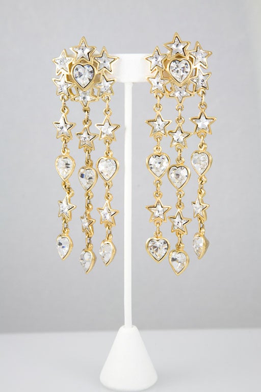 Yves St Laurent Ysl Shoulderduster Earrings at 1stDibs