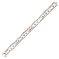 Art Deco Important Floating On Air Diamond Platinum Bracelet