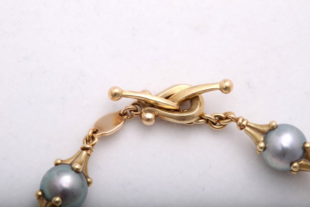 PAUL MORELLI 18K & Grey Pearl Bracelet from Neiman Marcus 1