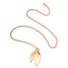 RARE TIFFANY PERETTI  Whale Tail Pendant on 18k  Gold Chain