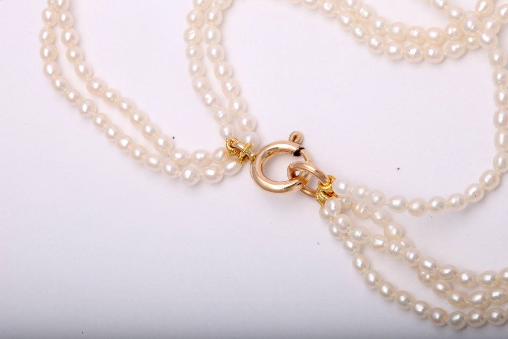 Diamond Seahorse & Coral Bead Pendant on Pearl Tassel Necklace 3