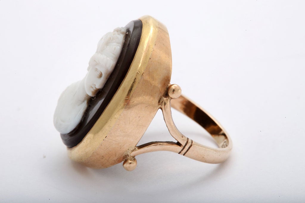 Women's or Men's Psyche Raised in a Sardonyx Cameo Ring