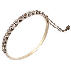 Graduated Rose Cut Pastes in a Victorian Bangle Bracelet 7