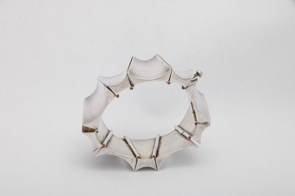 Mexican Sterling Silver Bracelet For Sale 1
