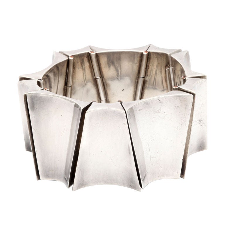Mexican Sterling Silver Bracelet For Sale