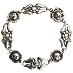 Vintage Georg Jensen Art Deco Sterling Silver Bracelet