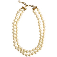 Chanel Gold CC Scatter Pearl Pearl Long Necklace 100 Yr Anniversary