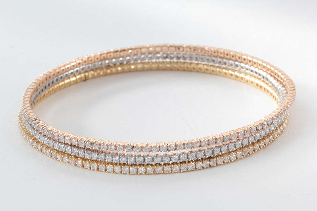 rose gold and white gold bracelet