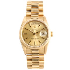 Rolex Yellow Gold Day Date President Wristwatch