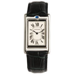 Cartier Stainless Steel Tank Basculante Wristwatch