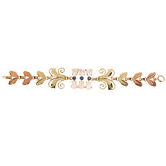 Tiffany & Co. Montana Sapphire Moonstone Gold Bracelet 7