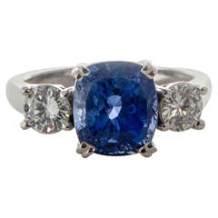 Sapphire And Diamond Platinum ring