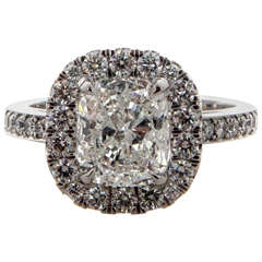 Diamond Platinum Halo Ring