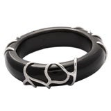 Black Onyx & Diamond Oversize Bangle 11