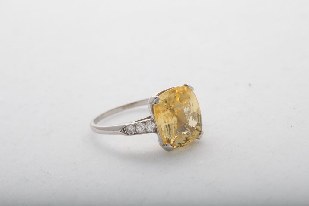 Engagement rings with yellow sapphire