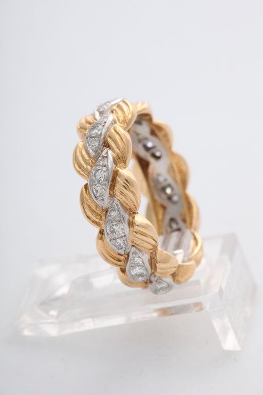 Van Cleef & Arpel  Diamond,  Platinum & Gold Eternity Band 1