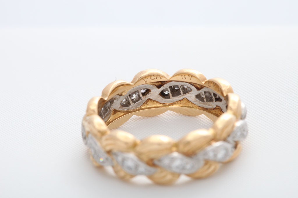 Van Cleef & Arpel  Diamond,  Platinum & Gold Eternity Band 2