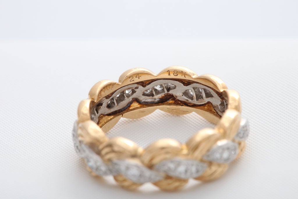Van Cleef & Arpel  Diamond,  Platinum & Gold Eternity Band 3