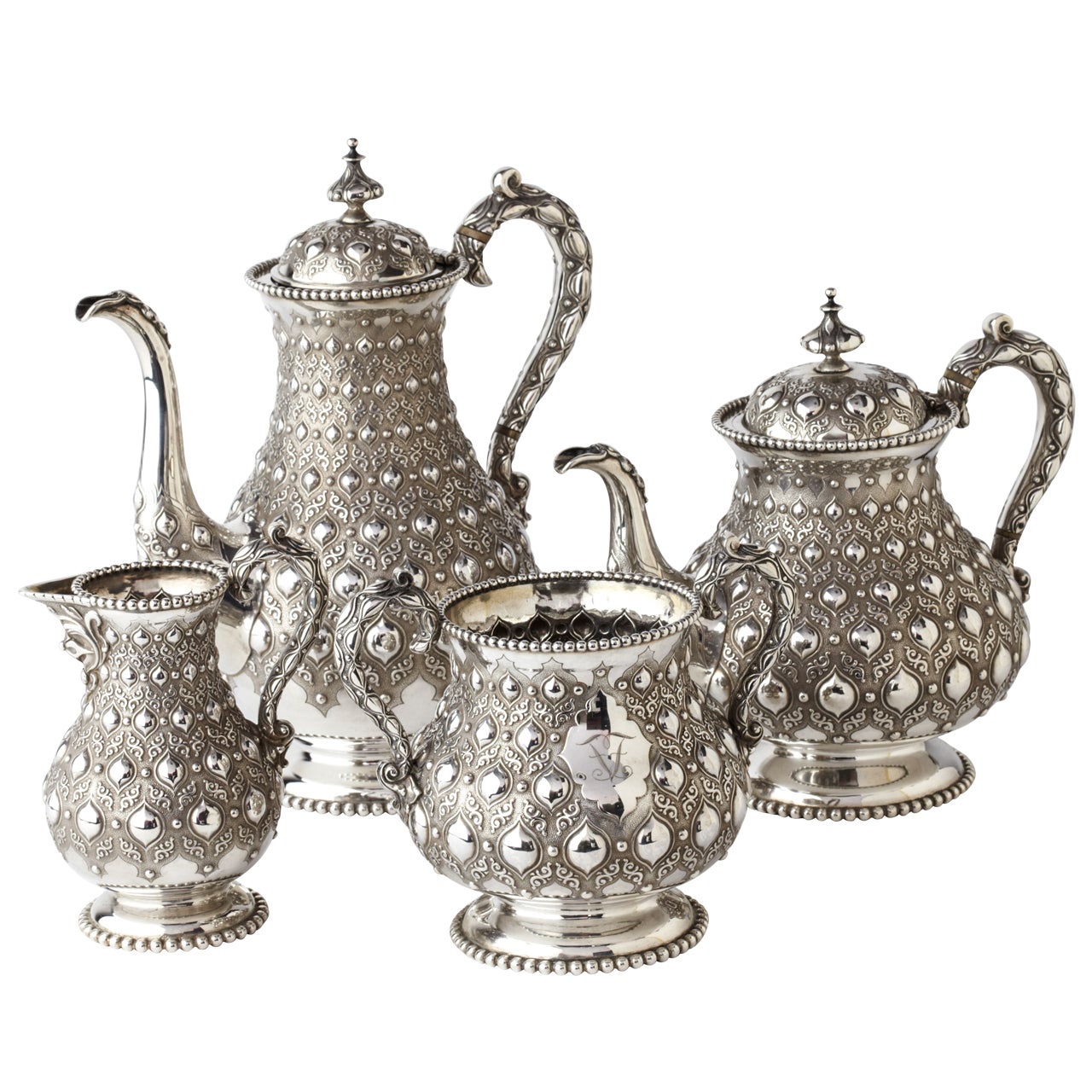 Extraordinary Tea and Coffee set by Robert Hennell For Sale