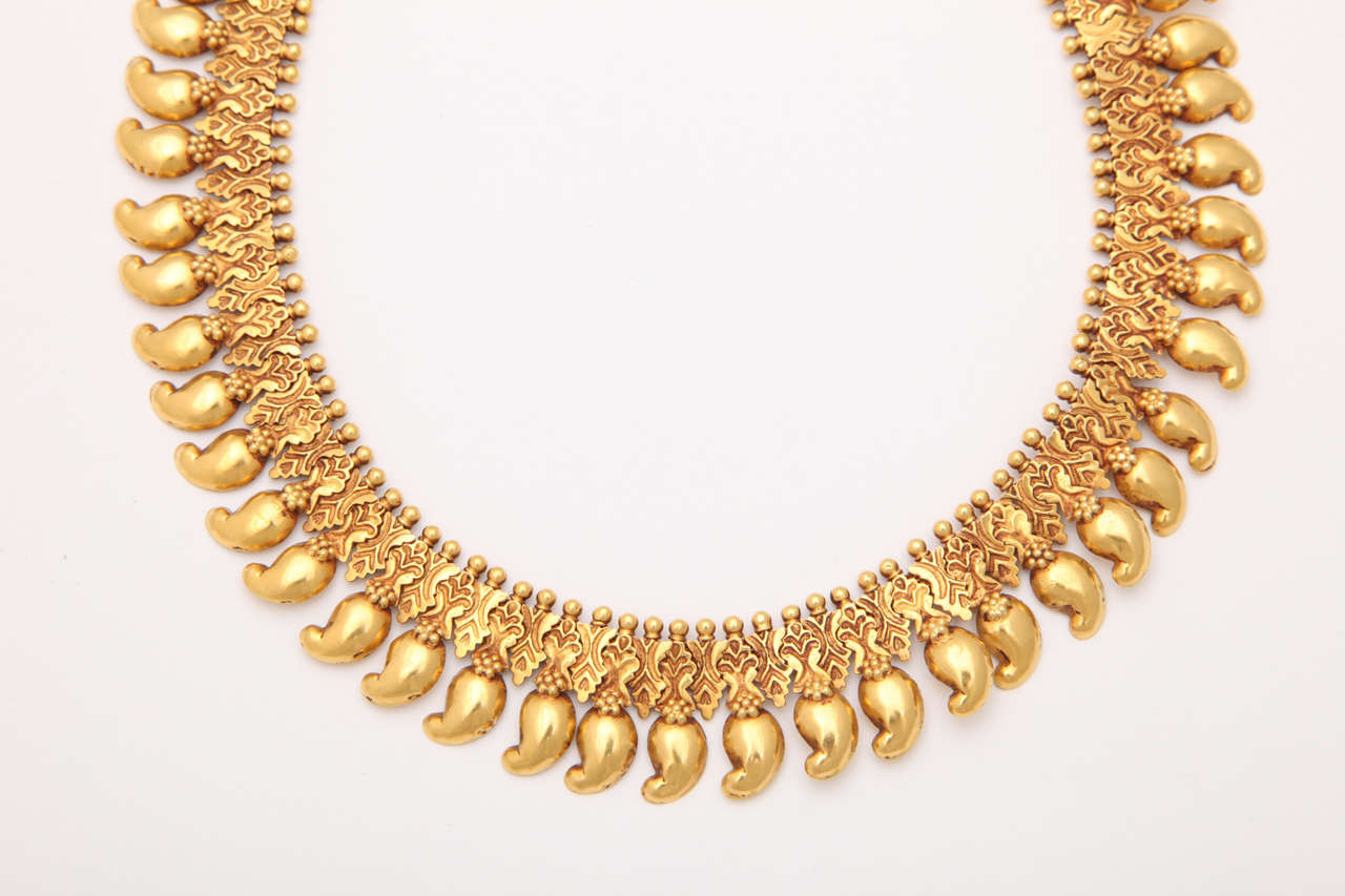 tribal gold necklace