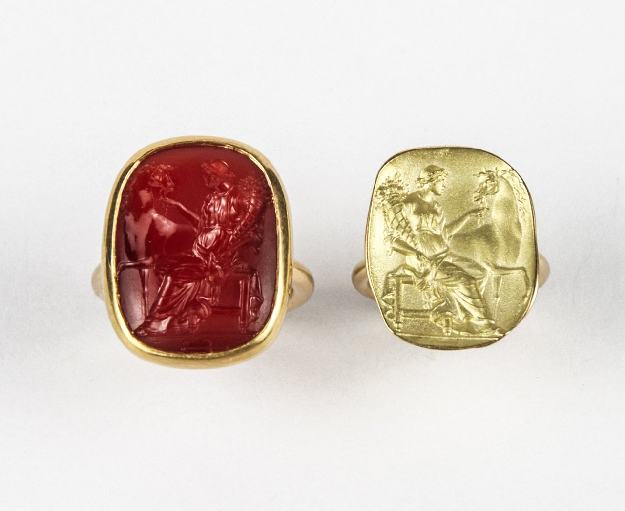 Antique Carnelian Intaglio and its Impression Rings 5