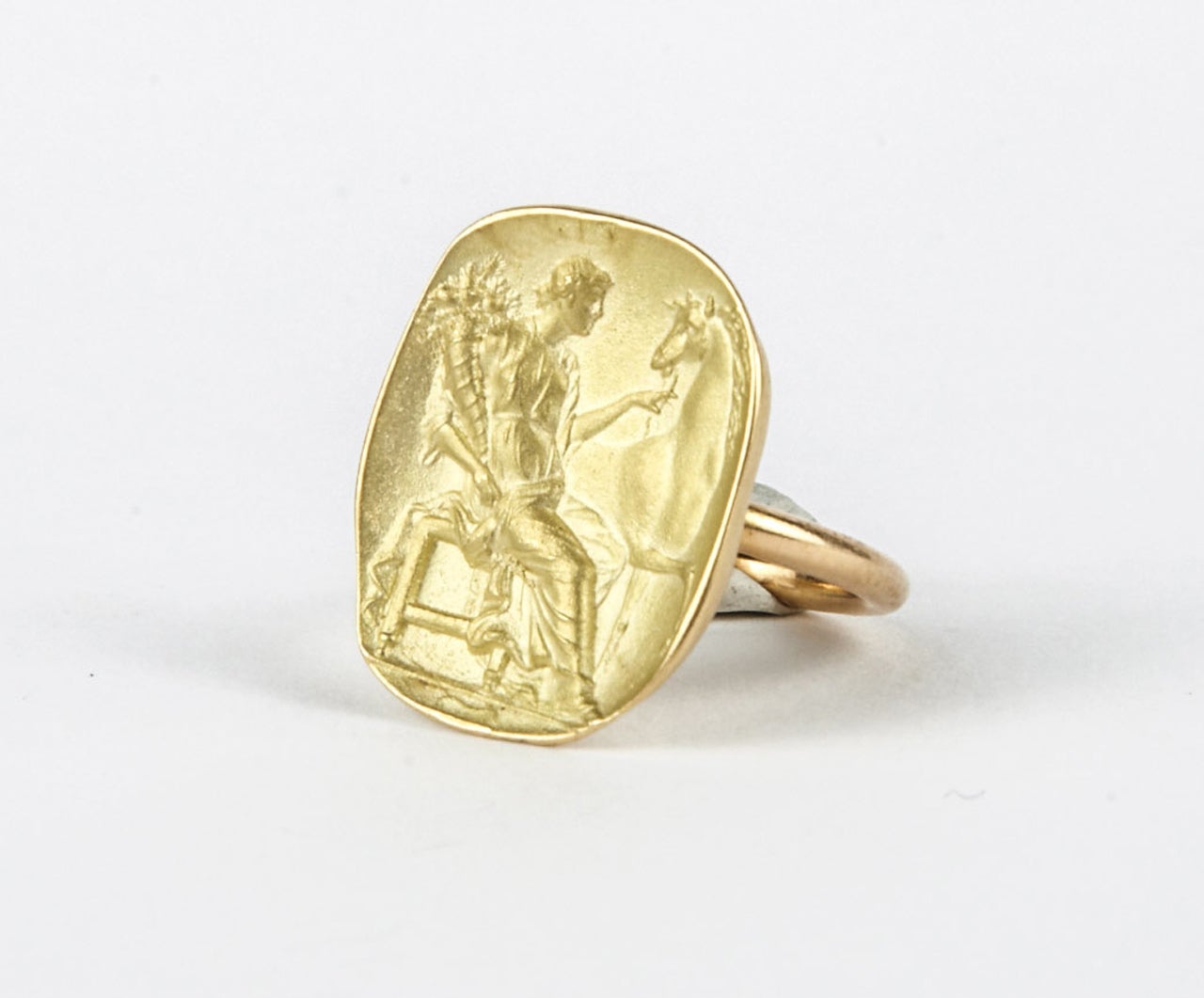 Antique Carnelian Intaglio and its Impression Rings at 1stDibs