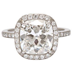 Cartier Cushion Shaped Diamond Engagement Ring
