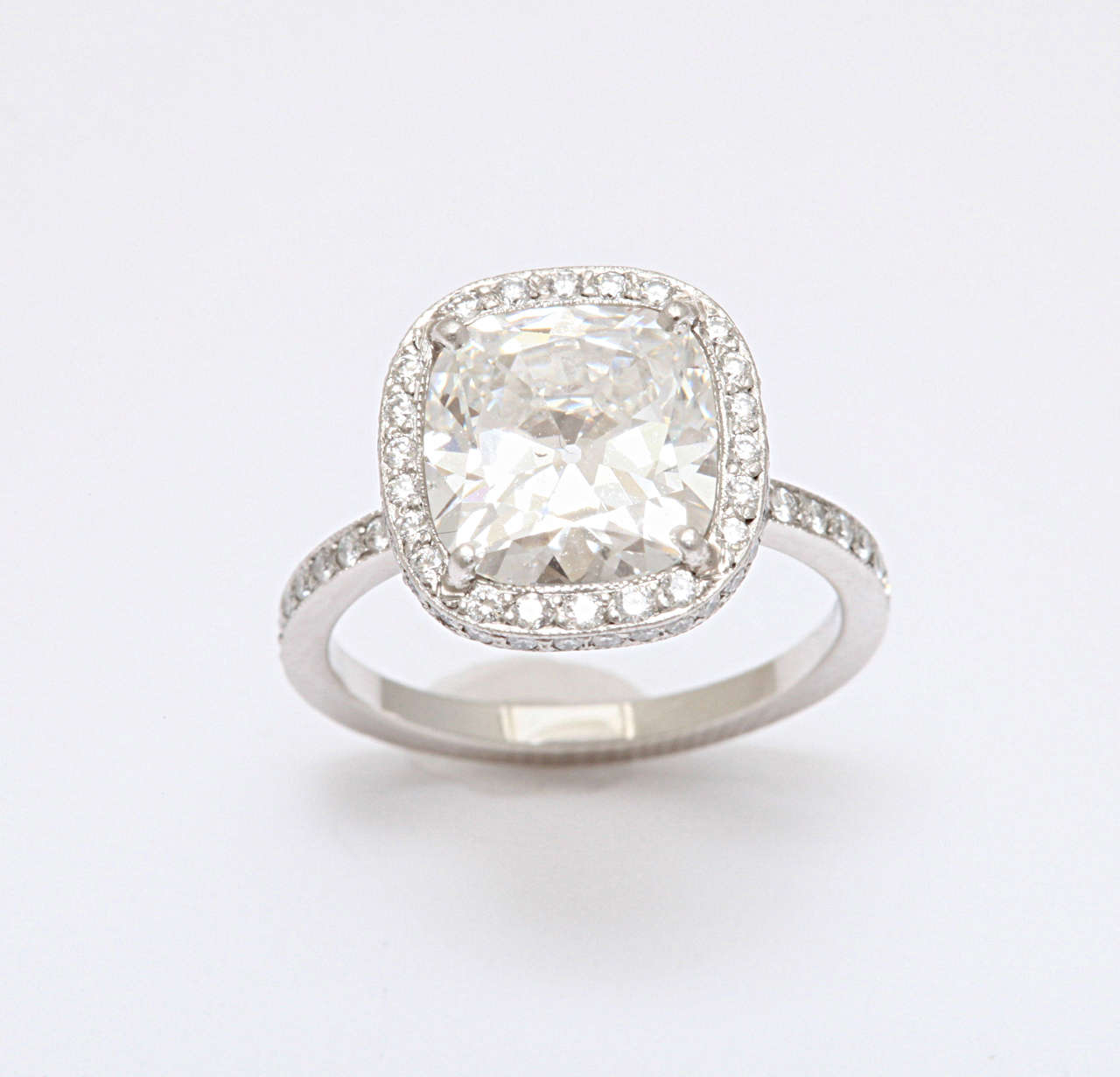 Cartier Cushion Shaped Diamond Engagement Ring at 1stDibs cartier