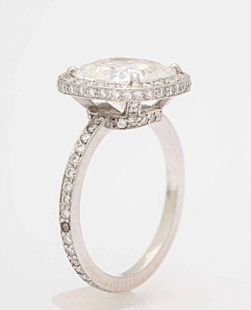 Cartier Cushion Shaped Diamond Engagement Ring at 1stDibs cartier