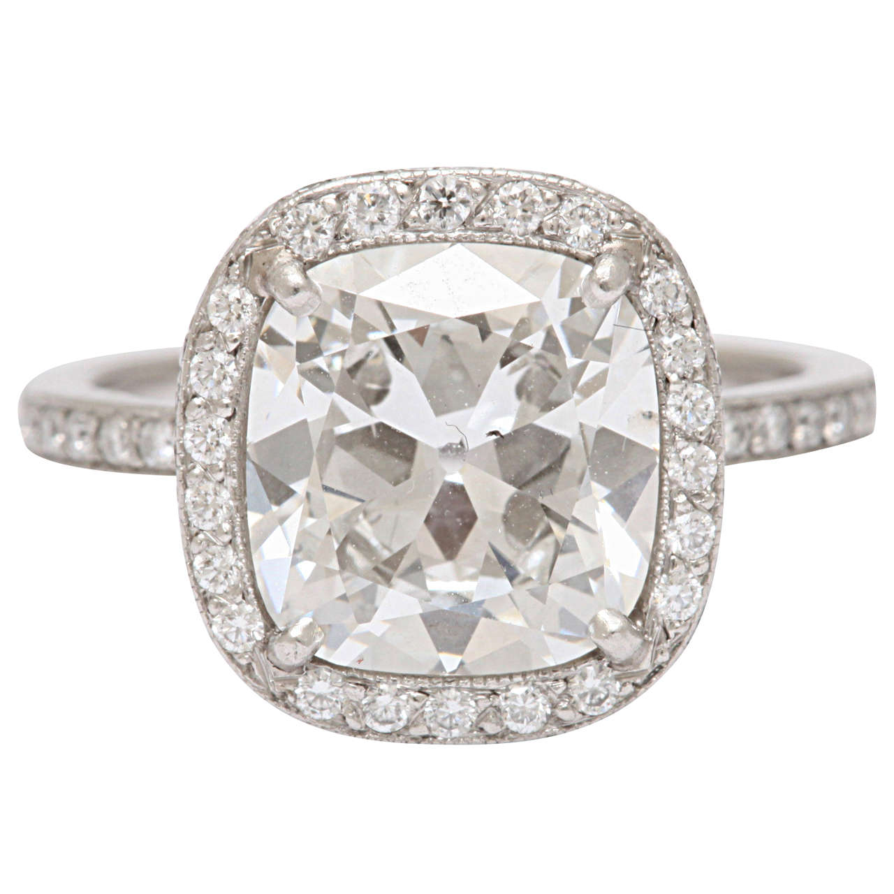 Cartier Cushion Shaped Diamond Engagement Ring at 1stDibs cartier cushion cut, cartier cushion