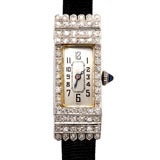 Ladies Art Deco Platinum Dress Watch