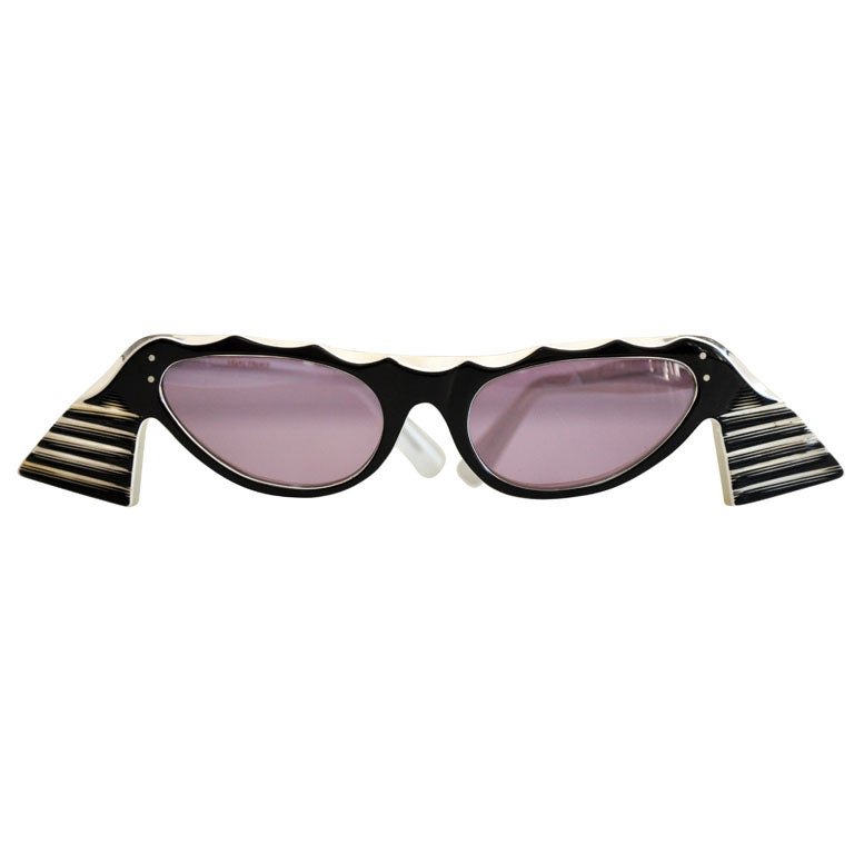 Vintage French Sunglasses with Art Deco Design