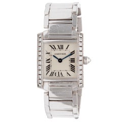 CARTIER White Gold and Diamond Bracelet Watch