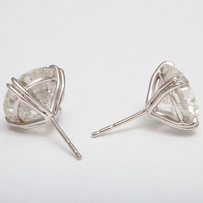 Women's Diamond Stud Earrings, 10.06 CTS