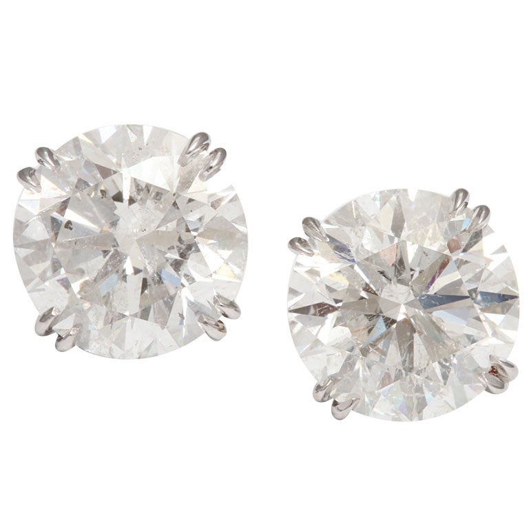 Diamond Stud Earrings, 10.06 CTS