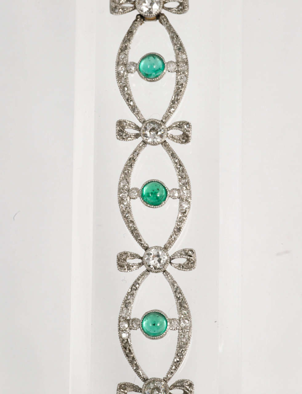Edwardian Emerald Diamond Bracelet