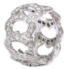 Cartier C De White Gold Diamond Band Ring