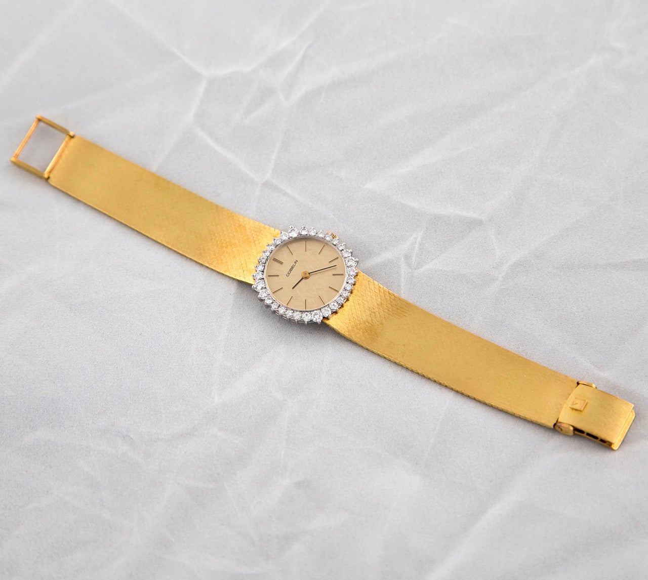 Gubelin Lady's Yellow Gold And Diamond Bracelet Watch