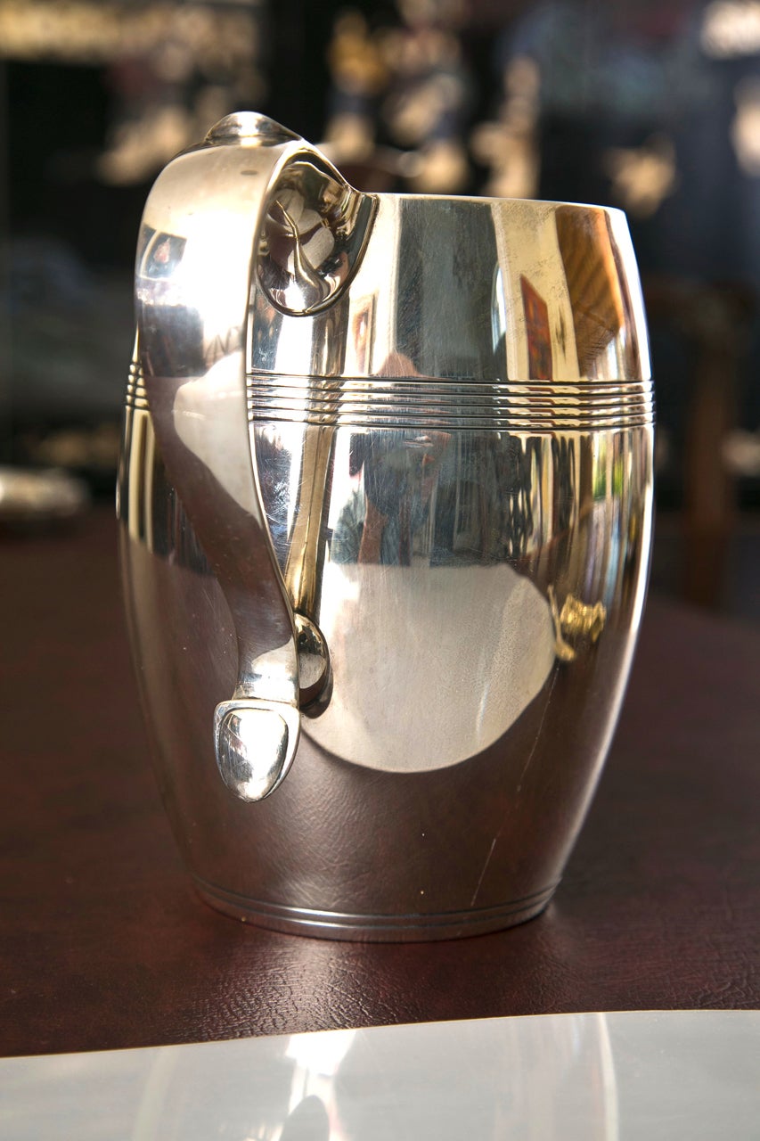 J.E. Caldwell & Company Art Deco  4 .25" Sterling Silver Pitcher