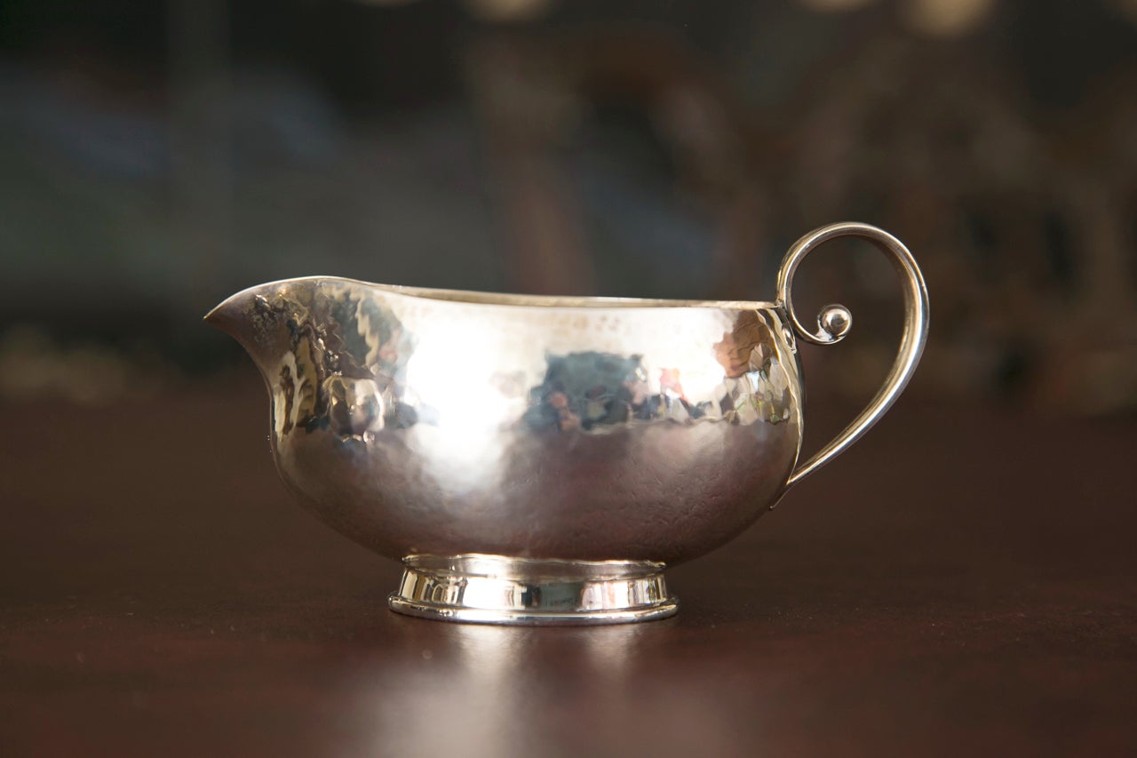 Randahl Mid-Century Sterling Silver Sugar Bowl and Creamer In Excellent Condition For Sale In Bedford, NY