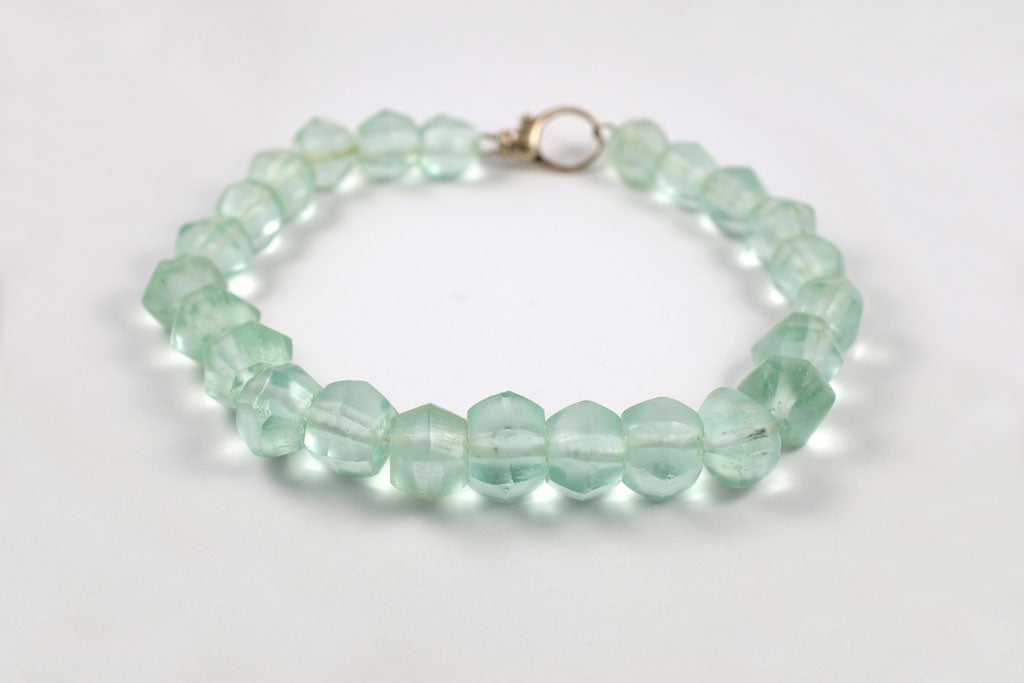 large faceted glass beads