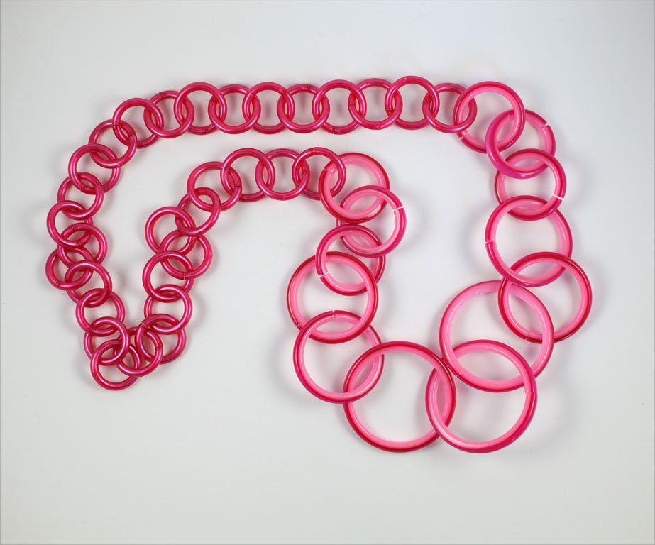 Mod Pink Two-Tone Loop Necklace 5