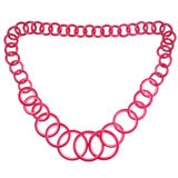 Mod Pink Two-Tone Loop Necklace