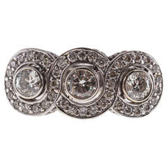Vintage Infinity Design Diamond White Gold Ring
